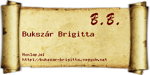 Bukszár Brigitta névjegykártya