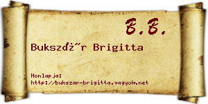 Bukszár Brigitta névjegykártya