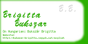 brigitta bukszar business card