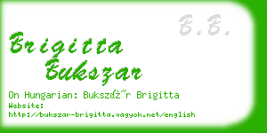 brigitta bukszar business card